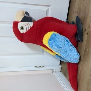 Jumbo Giant Scarlet MACAW PARROT XL Plush Tiki Room Jungle Stuffed Animal Decor